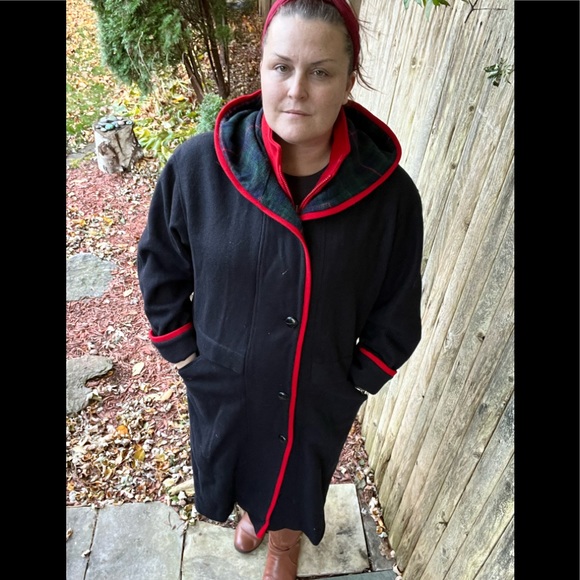 vintage‎ Herman Kay Petite wool hooded jacket size 6 - Picture 1 of 11